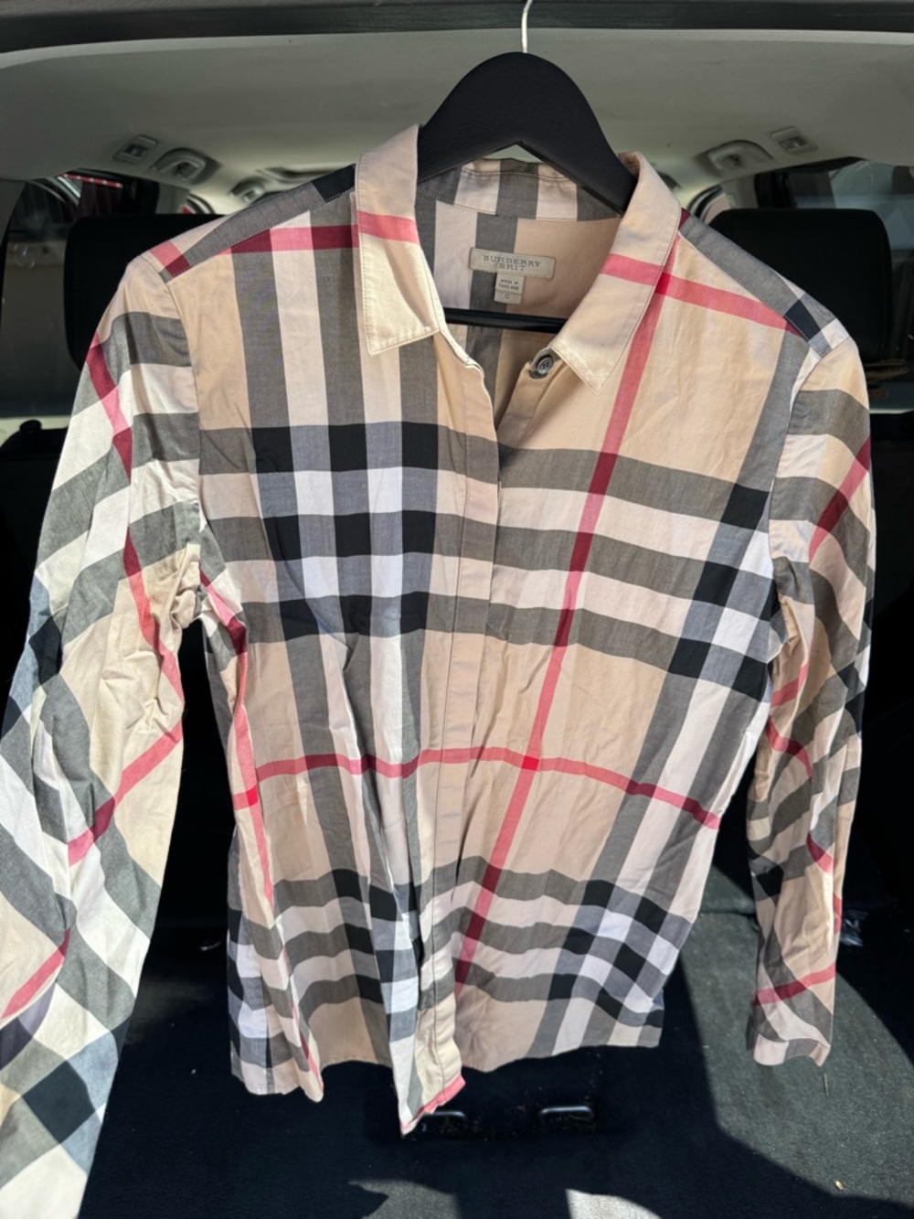 Burberry Stone and Black Signature Check Shirt